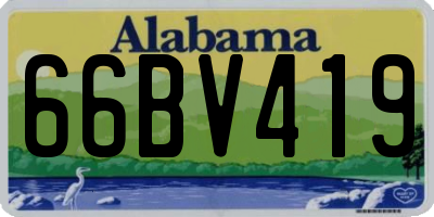 AL license plate 66BV419