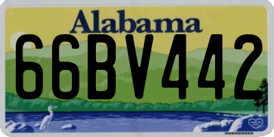 AL license plate 66BV442
