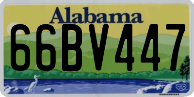 AL license plate 66BV447