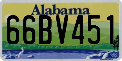 AL license plate 66BV451