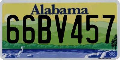 AL license plate 66BV457