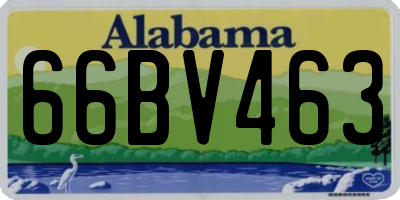 AL license plate 66BV463