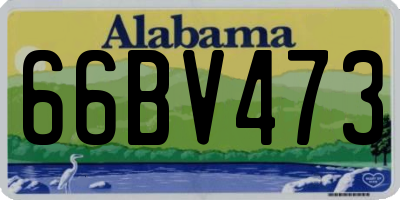 AL license plate 66BV473