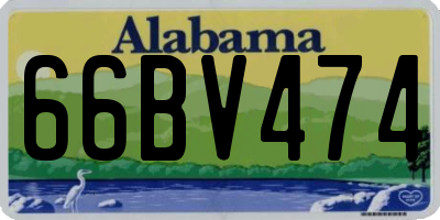 AL license plate 66BV474