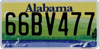 AL license plate 66BV477