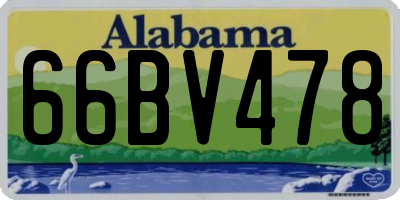AL license plate 66BV478