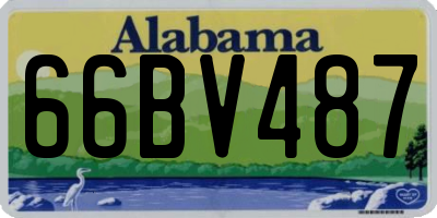 AL license plate 66BV487