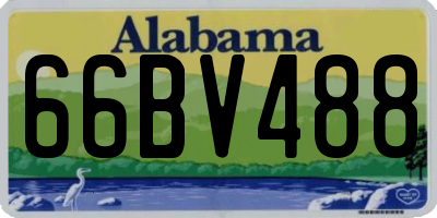 AL license plate 66BV488