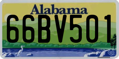 AL license plate 66BV501