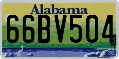AL license plate 66BV504