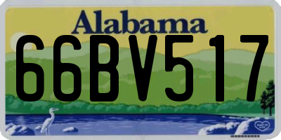 AL license plate 66BV517