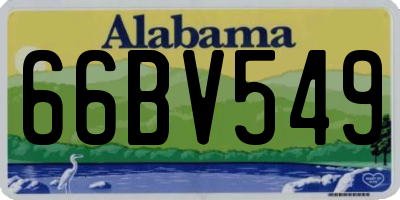 AL license plate 66BV549