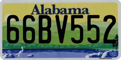 AL license plate 66BV552