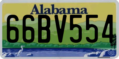 AL license plate 66BV554