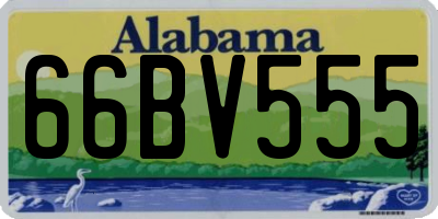 AL license plate 66BV555