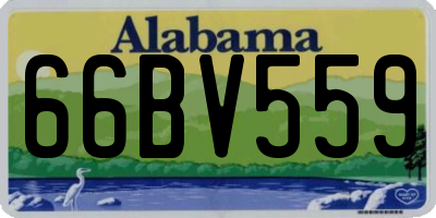AL license plate 66BV559