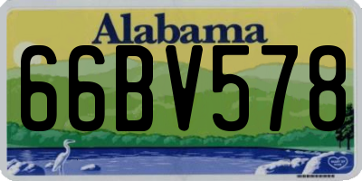 AL license plate 66BV578