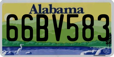 AL license plate 66BV583