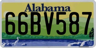 AL license plate 66BV587