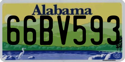 AL license plate 66BV593