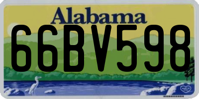 AL license plate 66BV598