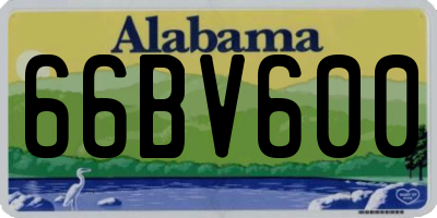 AL license plate 66BV600