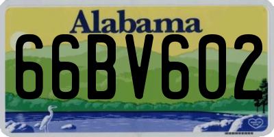 AL license plate 66BV602