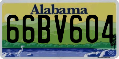 AL license plate 66BV604