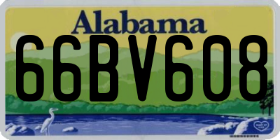 AL license plate 66BV608