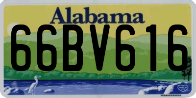 AL license plate 66BV616