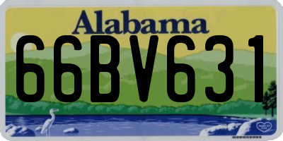 AL license plate 66BV631