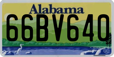 AL license plate 66BV640