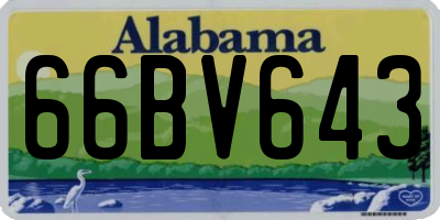AL license plate 66BV643