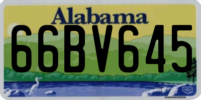 AL license plate 66BV645