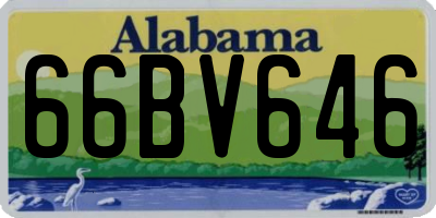 AL license plate 66BV646