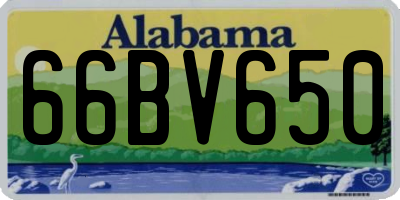 AL license plate 66BV650