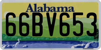 AL license plate 66BV653