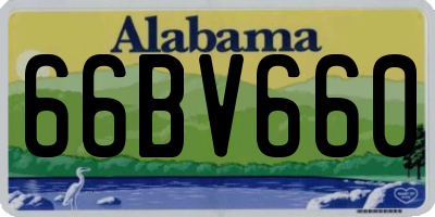 AL license plate 66BV660