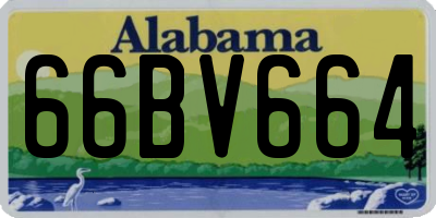 AL license plate 66BV664