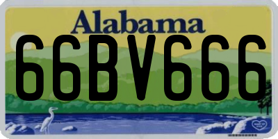 AL license plate 66BV666
