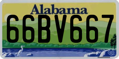 AL license plate 66BV667