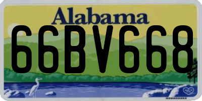 AL license plate 66BV668
