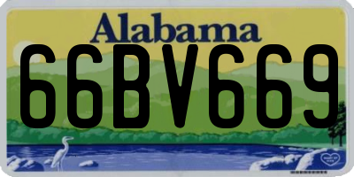 AL license plate 66BV669