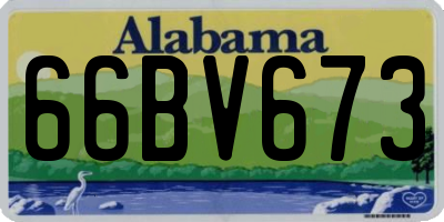 AL license plate 66BV673