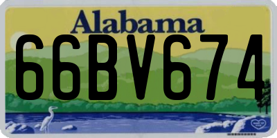 AL license plate 66BV674