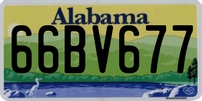 AL license plate 66BV677