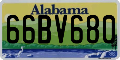 AL license plate 66BV680