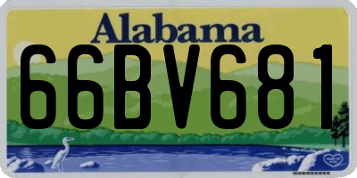 AL license plate 66BV681