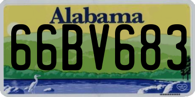 AL license plate 66BV683
