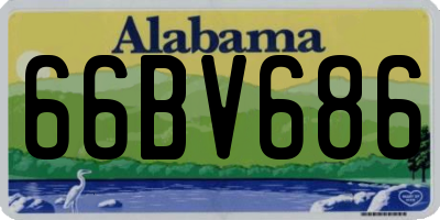 AL license plate 66BV686